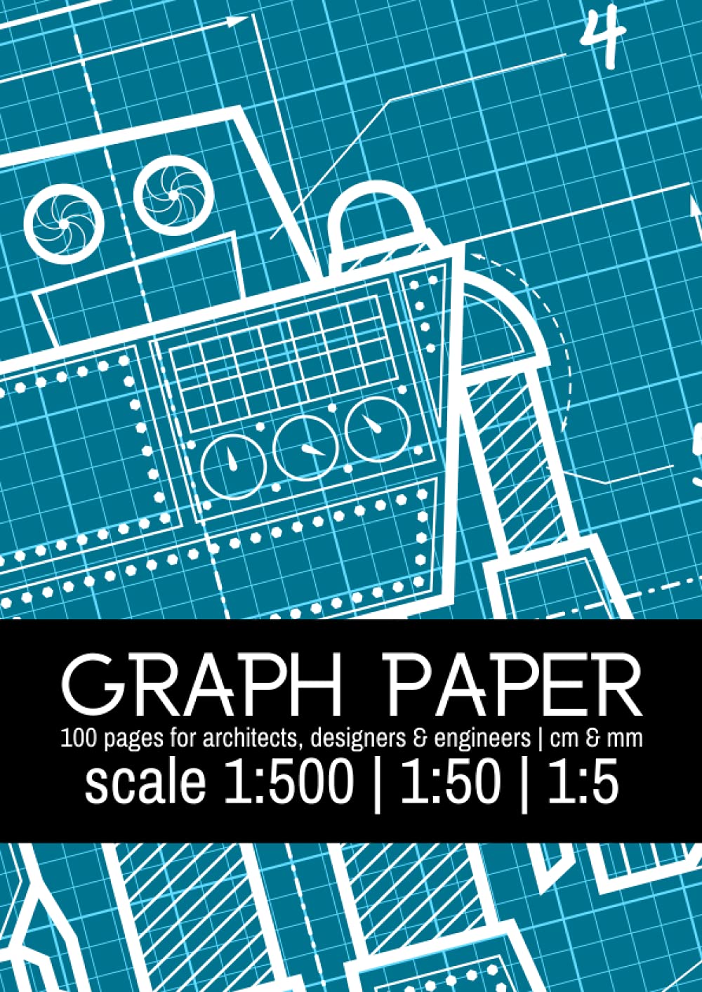 Amazon Com Graph Paper Metric Scale 1 50 Notebook For Architects Engineers Designers 100 Pages Light Grey Grid Centimeter Millimeter Paper For Drawing 21x 29 7