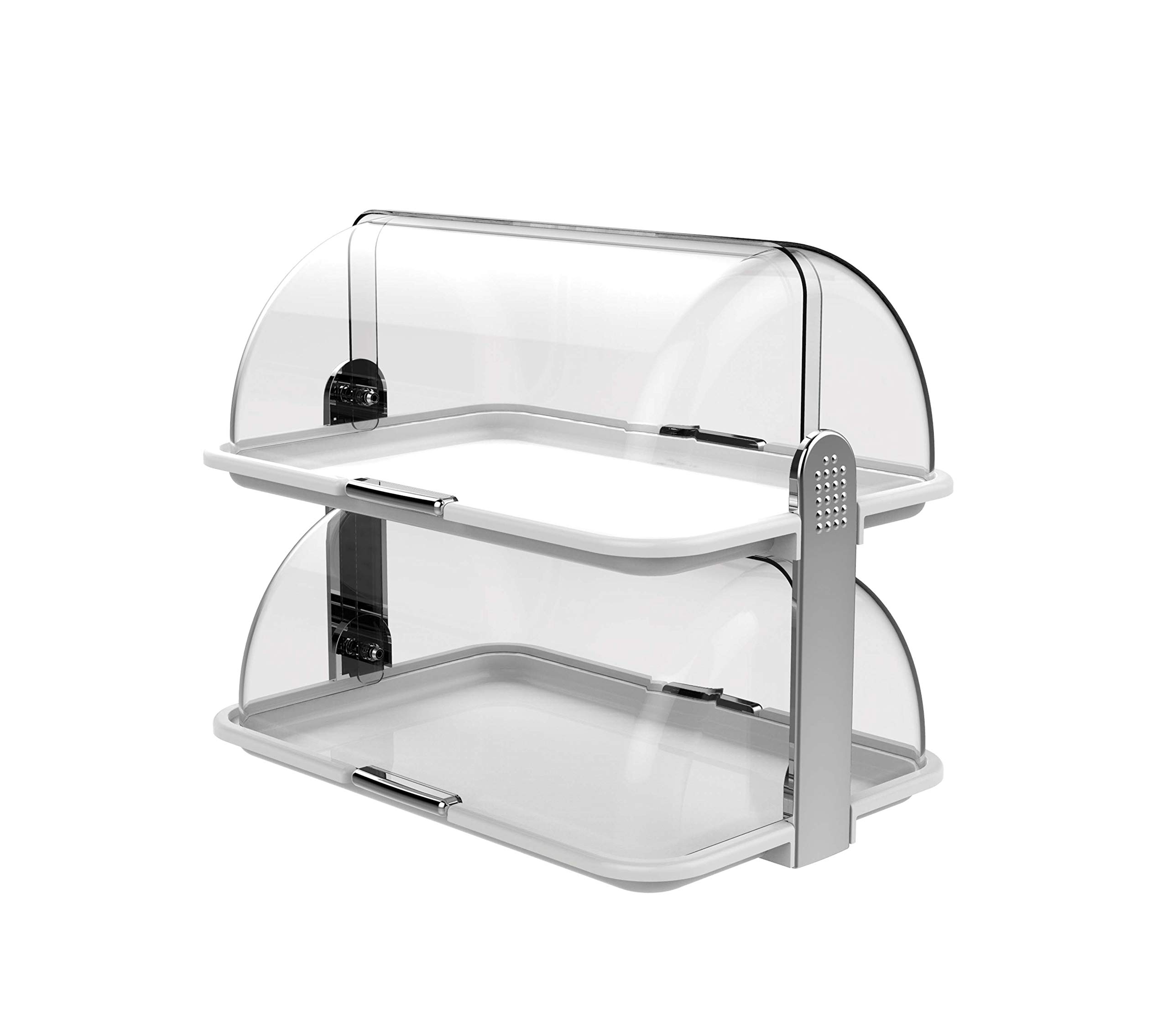 Biesse Casa Polibox Double Decker with Silver Handle White with Double Open Sides — image 1