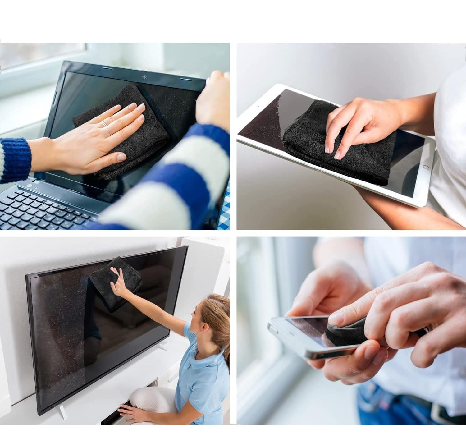 EVEO® Screen Cleaner Spray Kit (Streak-Free) TV Screen Cleaner for Smart TV, Lcd, LEd, Oled | Computer Screen Cleaner Spray and Wipe Microfiber Cloth - TV, Monitor, Laptop, iPad, Car - 6.7oz 1 Pack