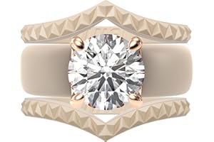 Rinfit Stackable Silicone Ring with Stone - Round Cut Cubic Zirconia Ring for Women - Rubber Wedding Bands - Patented Design