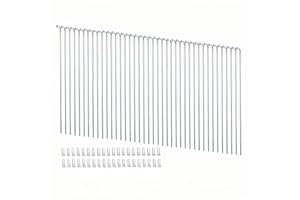 goucrro Bike Spokes 10G 3.0mm Silver Bicycle Spokes Mountain Bike Spokes for E-Bike Motorcycle Tricycle Wheel 55mm-230mm with Nipples 40pcs