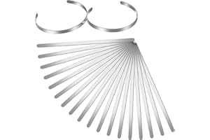 Hicarer 18 Pieces Bracelet Blanks Adjustable Cuff Bangle Bracelet Stainless Steel Blank Bracelet Bangle for DIY Jewelry Bangle Making, 1/5 x 6 Inch