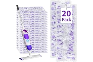 SAUAUSUN 20 Count ‌Disposable Heavy-Duty Power Mop Pads Refills for Swiffer Power Mop,Replacement Floor Cleaning Refills, Non-Washable & Unscented, Compatible with Swiffer PowerMop (Quick-Absorb, No Residue)