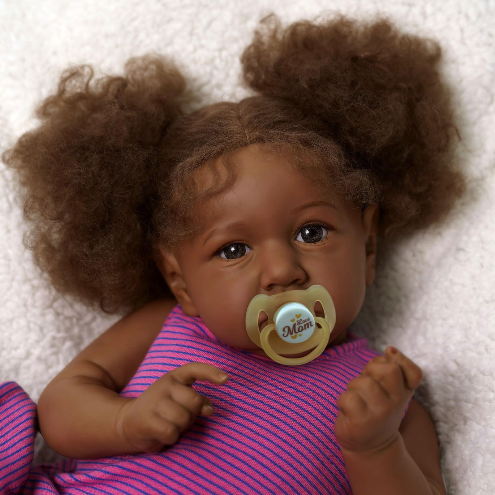 Angelbaby Lifelike African American Reborn Baby Doll Black Girl 20 Inch Newborn Realistic Silicone Baby Doll Soft Body Brown Skin Bebes Sup 並行輸入品 : Angelbaby Realistic Reborn Black Baby Doll Girl - 20