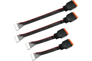 FLY RC 4Pcs JST-XH Balance Cable 2-6S 3S Lipo Battery Balance Charger Extend Expansion Plug Leads Adapter Conversion Line for RC Vehicles Lipo Battery Charging