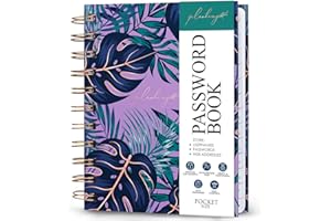 PLANBERRY Password Book Premium – Small Internet Address Organizer with A-Z Tabs – Pocket Website Password Keeper with Alphabetical Tabs – 4.7x5.7″, Hardcover (Wild Purple)