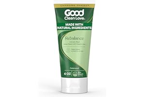 Good Clean Love Rebalance Intimate Feminine Wash, Water Based pH-Balanced & Moisturizing Cleanser with Organic Aloe Vera and Natural Ingredients, Reduces Vaginal Dryness & Odor, Cedarwood, 6 Oz