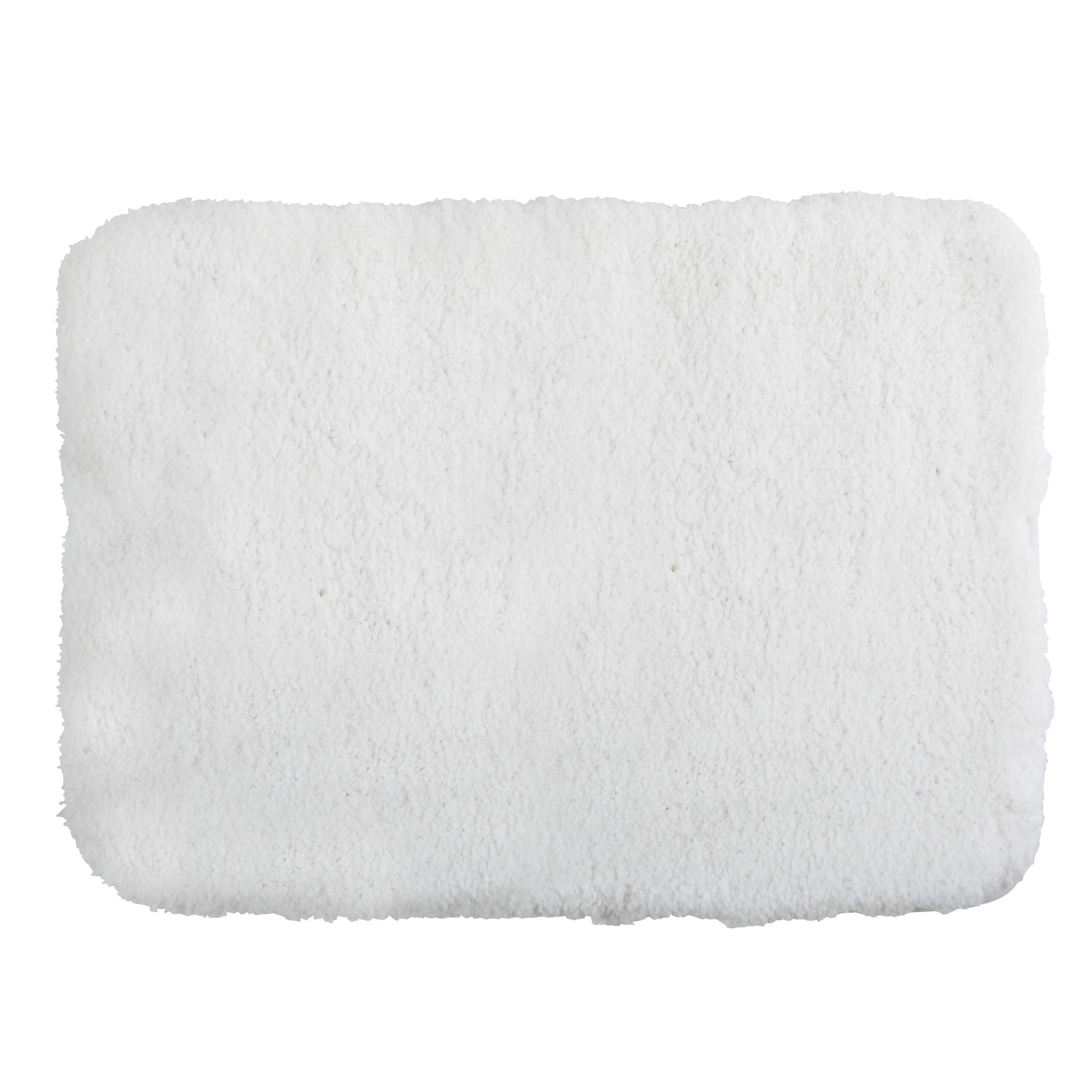 MSV Microfiber Bath Mat, White, 70 x 50 cm