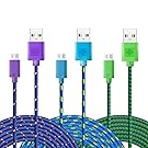 Micro USB Cable, Boxeroo Premium High Charging Nylon Braided Cables for Samsung Galaxy, Edge, Note, Blackberry, HTC, LG, Android Phones and More (10ft, 3m3-Pack)