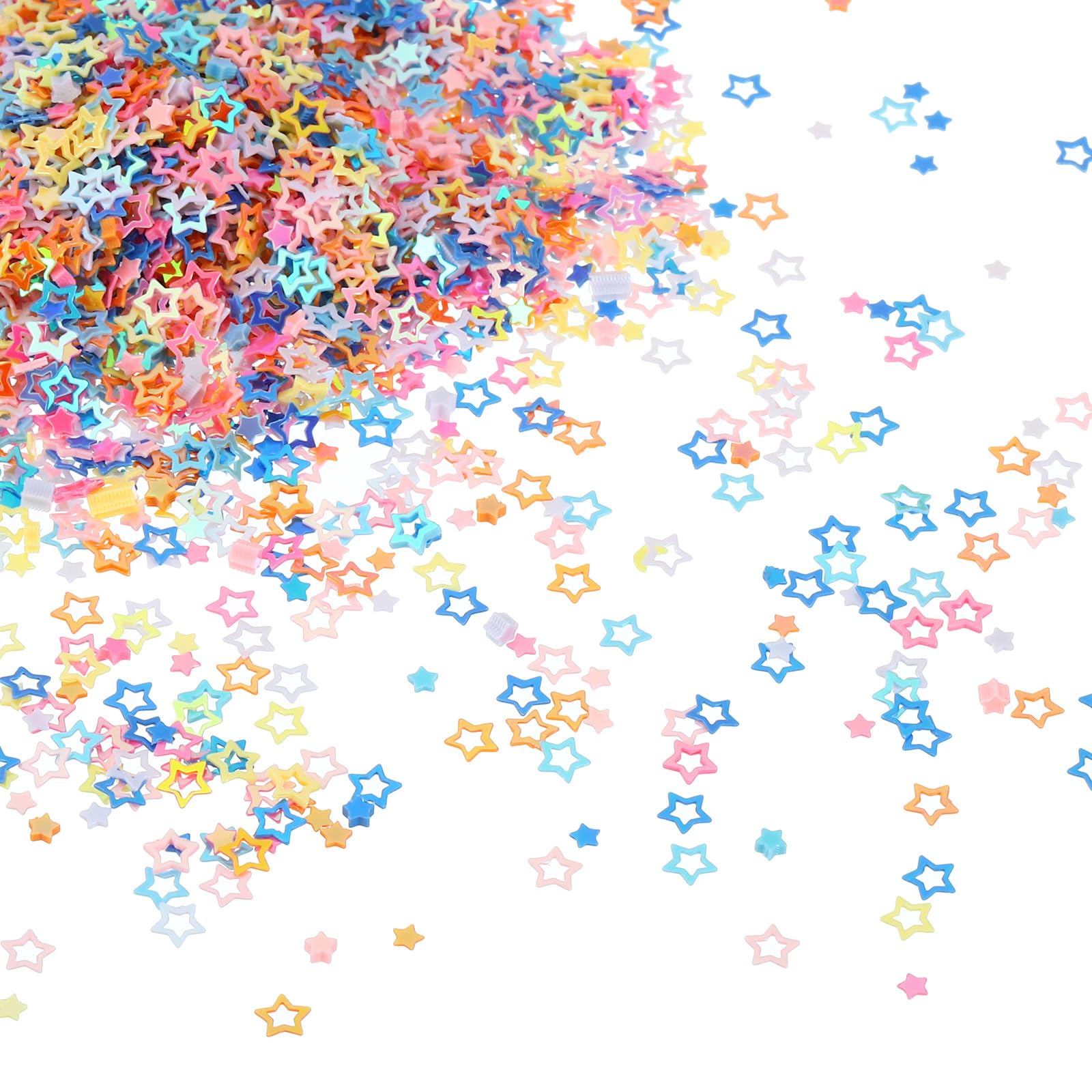 PATIKIL 30 Gram/1 Ounce Sequins and Spangles, 2Pcs Mixed Sequins for Crafts DIY Arts Wedding Celebration Supplies Greeting Card Decoration, Mix Colors, Hollow Five-Pointed Star