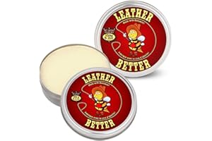 Leather Better All-Natural Leather Conditioner & Waterproofing Balm | Beeswax-Based Cleaner, Polish & Protector for Leather, 