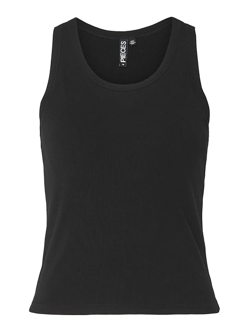 PIECES Women's Pcanibi Sl Bra Top Noos Bc Tank, Black, XS