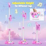 Dislocati LED Stand Karaoke Machine 2 Microphones Bluetooth Kids Gift 3-12 view 2