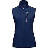 33,000ft Women's Lightweight Running Vest Outerwear with Pockets, Windproof Sleeveless Jacket for Golf Hiking Travel