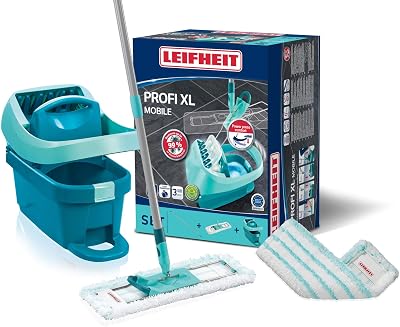 Set de Prensa y Mopa Profi XL, Escurrido con el Pie, 42 cm