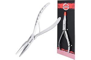 Manjushri Precision 6 Inches Fish Pin Bone Pliers Tweezers for Removing, Plucking and Pulling Pin Bones (Silver)