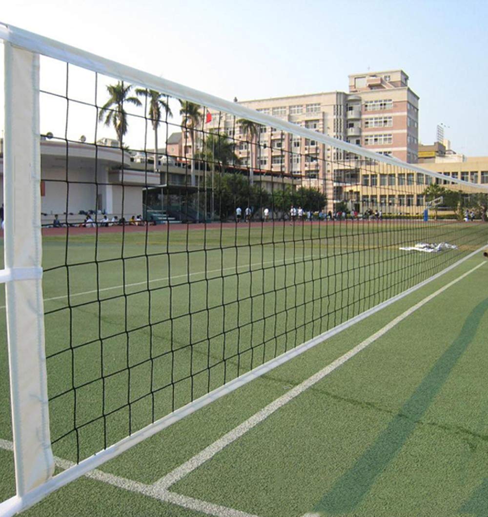 IPENNY Standard Size Volleyball Replacement Net Portable Adjustable Training Net Foldable Official Standard Size Indoor Outdoor Sports Equipment for Backyard Schoolyard Pool Beach Driveway