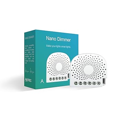 Aeotec Nano Dimmer, Z-Wave Plus In​-Wall Dimmer Switch for LED, Incandescent, Halogen, Fluorescent Lights, ZW111 1.2A Neutral Optional, Read Power Consumption