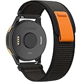 Koazon Trail Loop Nylon 20mm Watch Bands Compatible with Garmin Forerunner 55/165/Vivoactive 5/6,Soft Breathable Adjustable Sports Replacement Strap for Garmin Venu Sq 2/Sq/Venu Men Women