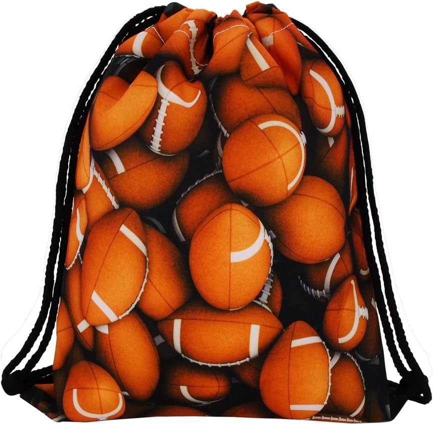 Jom Tokoy Drawstring Bag for Boys and Girls Gym Bags (Football)