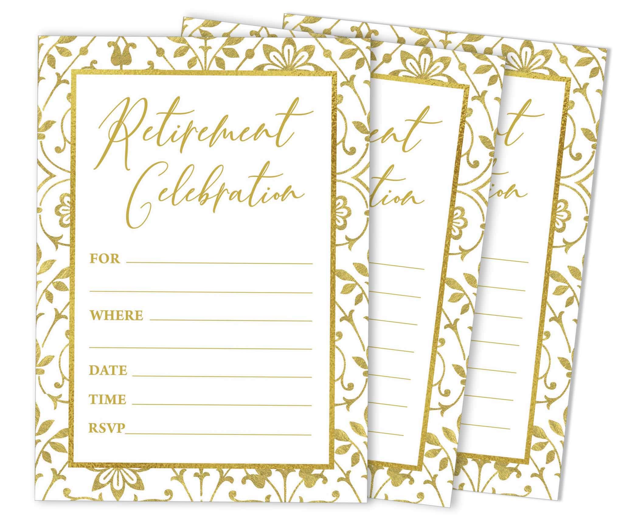 Inkdotpot Pack Of 30, Join Us Invitations With Envelopes, Retirement Party Celebration Invite Cards Fill-In Style Party Supplies 5 X 7 Inches