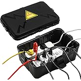 Hrensaw Large Outdoor Electrical Box Waterproof(12.5x8.5x5inch),IP54 Waterproof Outdoor Outlet Covers,Weatherproof Extension Cord Covers Protect Outlet,Plug,Timer,Power Strip,Holiday Light,Black