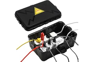 Hrensaw Large Outdoor Electrical Box Waterproof(12.5x8.5x5inch),IP54 Waterproof Outdoor Outlet Covers,Weatherproof Extension Cord Covers Protect Outlet,Plug,Timer,Power Strip,Holiday Light,Black