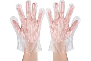 Disposable Food Prep Gloves - 500 PCS Disposable Plastic Gloves forFood Safe , Food Handling, Cooking，One Size Fits Most