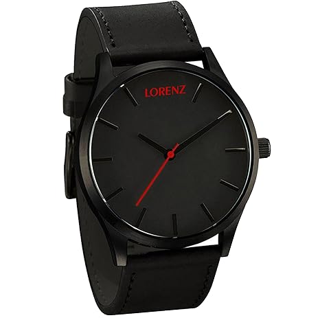 Lorenz MK-1048A Jet Black Analog Watch for Men