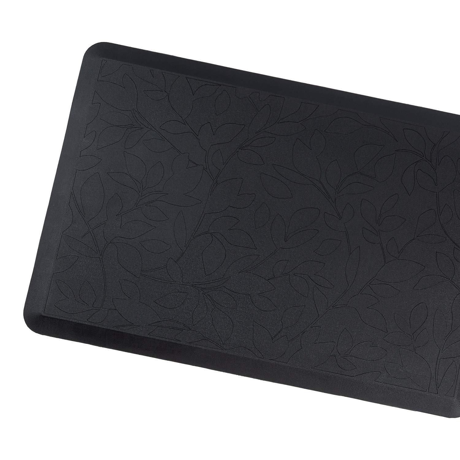 Anti Fatigue Comfort Mat by DAILYLIFE, Non-Slip Bottom - 3/4" Thick Durable Kitchen Standing Floor Mat with Extra Support at Home, Office and Garage - Waterproof &amp; Easy-to-Clean (20" x 30", Black)