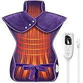 Heating Pad for Back Pain Relief, FSA Eligible HSA, Electric Heating Pads for Back Neck Shoulders, Wearable Large Heat Pad, Christmas Gifts for Mom Women Dad Men, ETL Certified, 24” x 33”, Purple