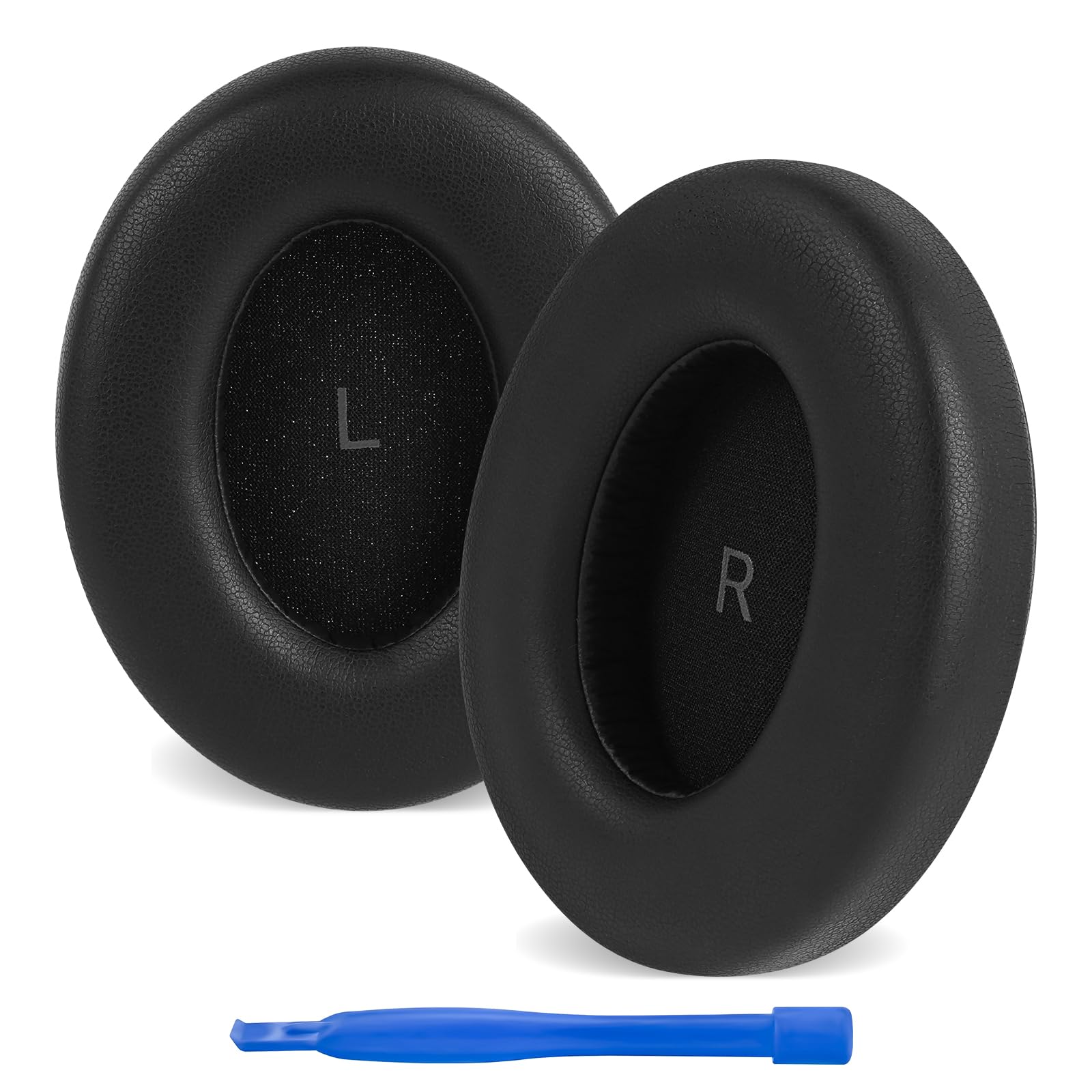 Linkidea Replacement Ear Pads for Sennheiser Momentum 4 Wireless Headphones (Protein Leather/Black)