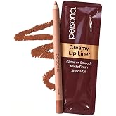 PERSONA Almond Lip Liner Pencil, Creamy Long-Wear Matte, Sharpenable | With jojoba oil, easy to apply, defines and contours lips, vegan, cruelty-free, made in USA