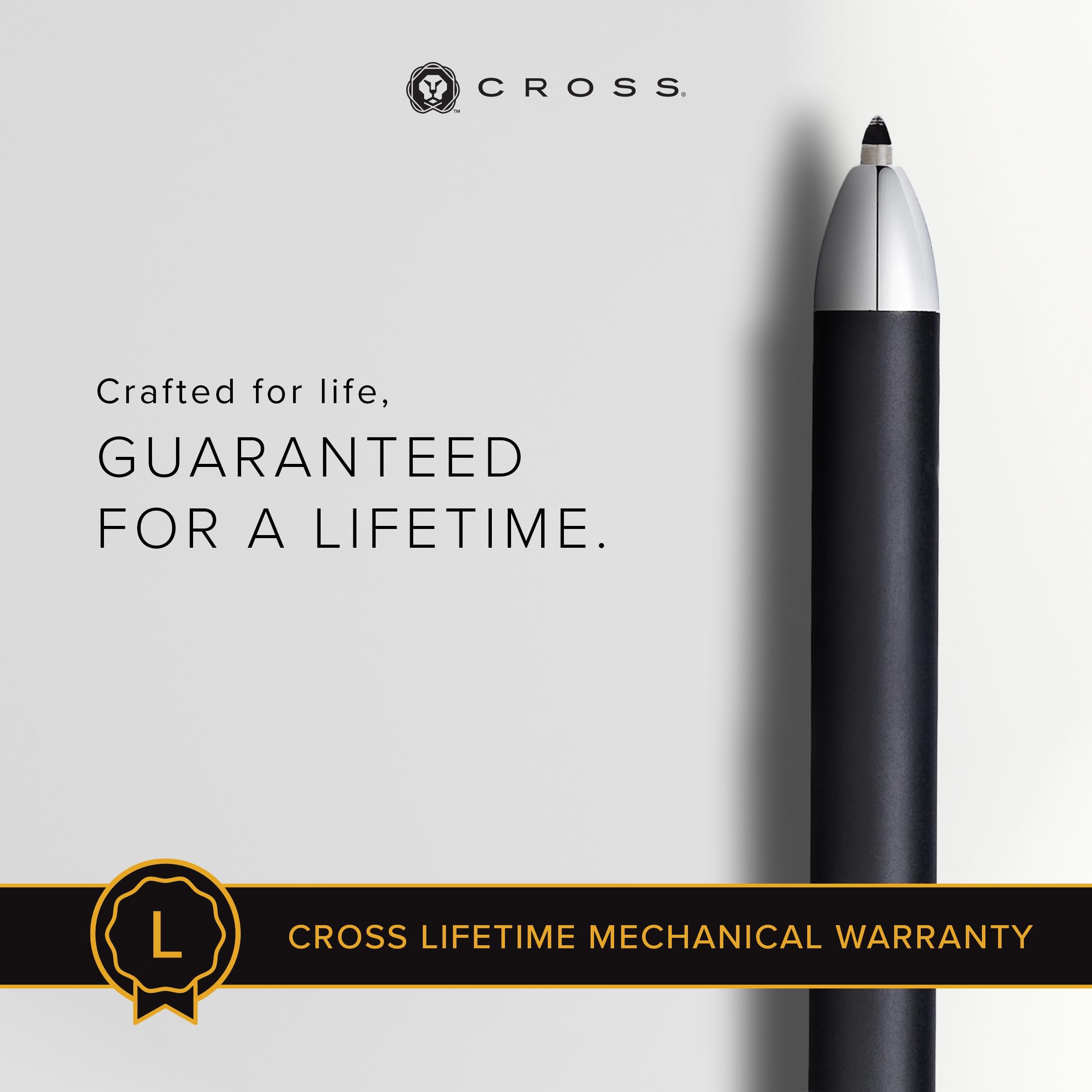 Cross Tech3+ Engraved Refillable Multi-Function Ballpoint Pen with Stylus, Medium Ballpen And Pencil, Includes Premium Gift Box - Satin Black