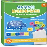 Sentence Building Game &ndash; Educational Learning Toys, Reading Gifts for Kids | 180+ Color-Coded Word Tiles, 20 Sentence Builder Tiles &ndash; Grammar Activity for Boys and Girls Ages 5-8