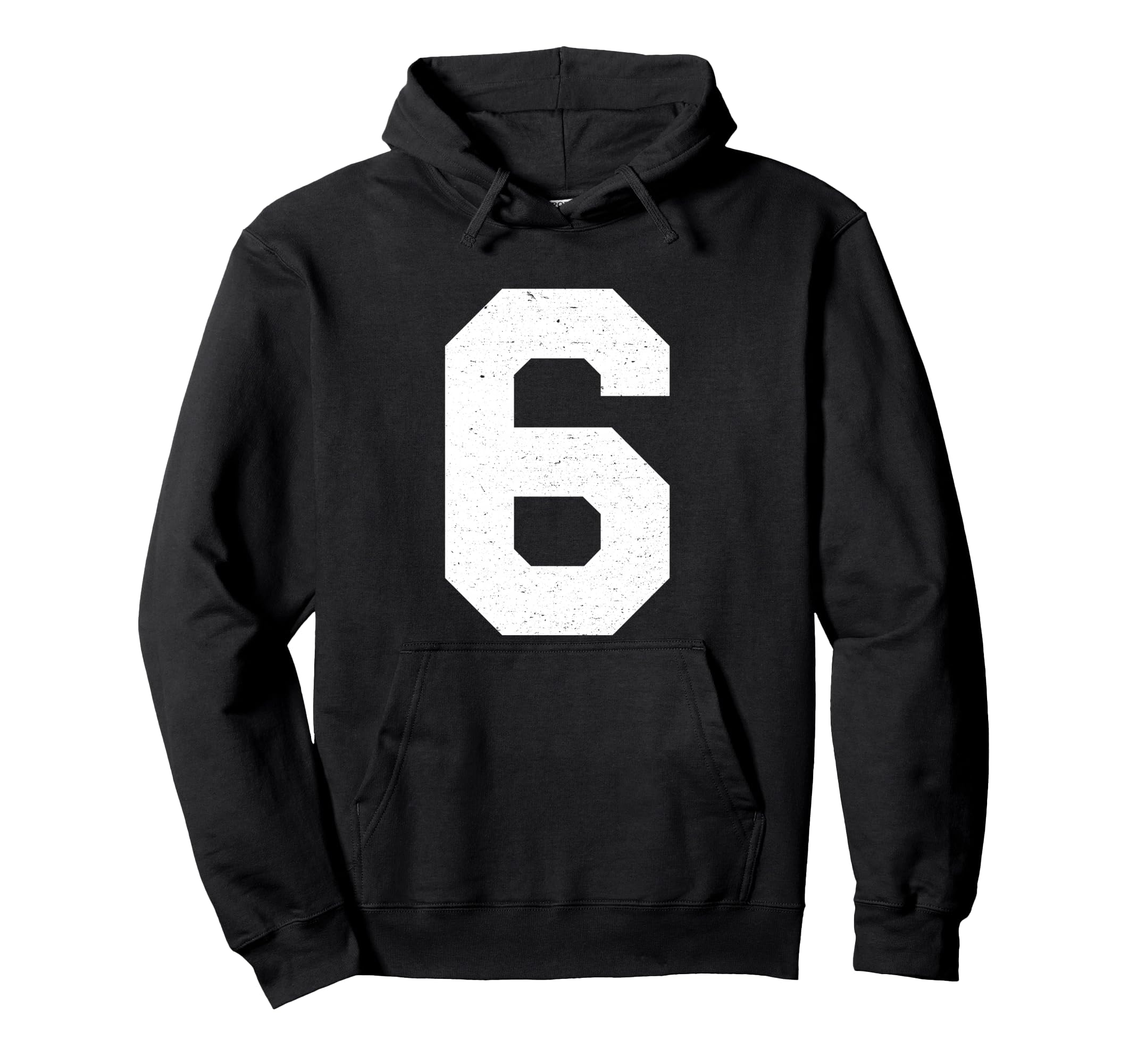 Photo 1 of #6 Jersey Uniform Varsity Sports Number Six, 6th Birthday Pullover Hoodie