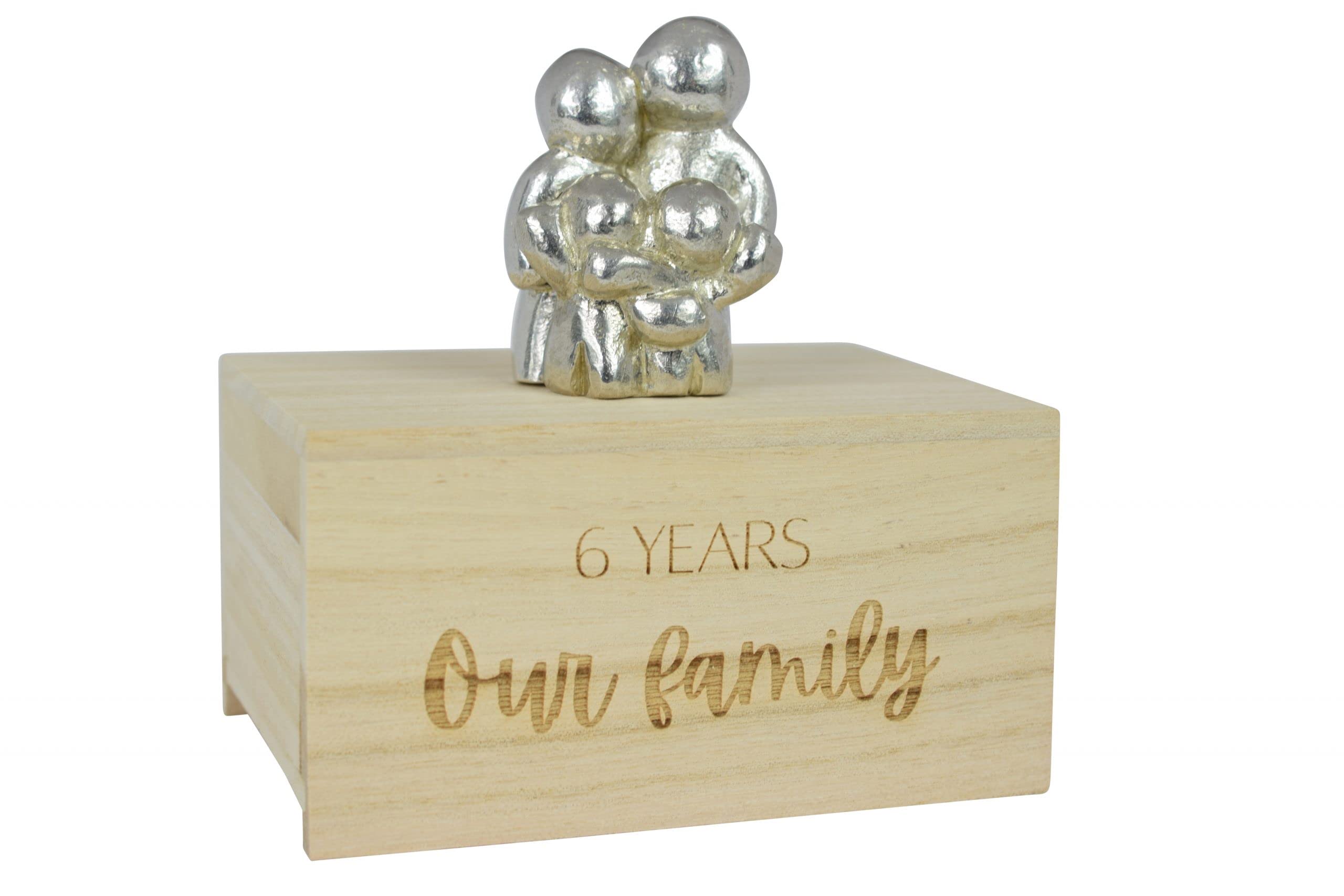 6 Year Anniversary Our Little Hugging Family Choose Amount of Children (2 Children)
