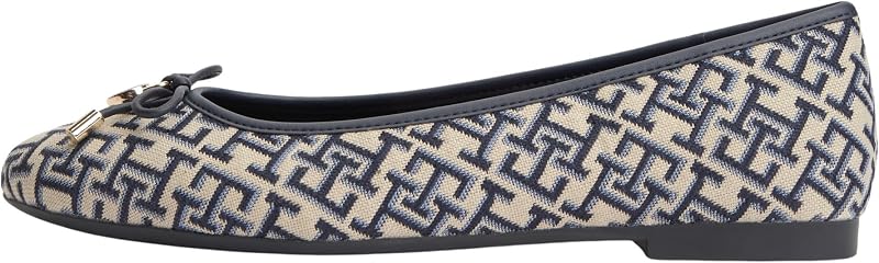 Damen Th Charm Jacquard Ballerina FW0FW09504 Ballerinas, Blau, Größe 37
