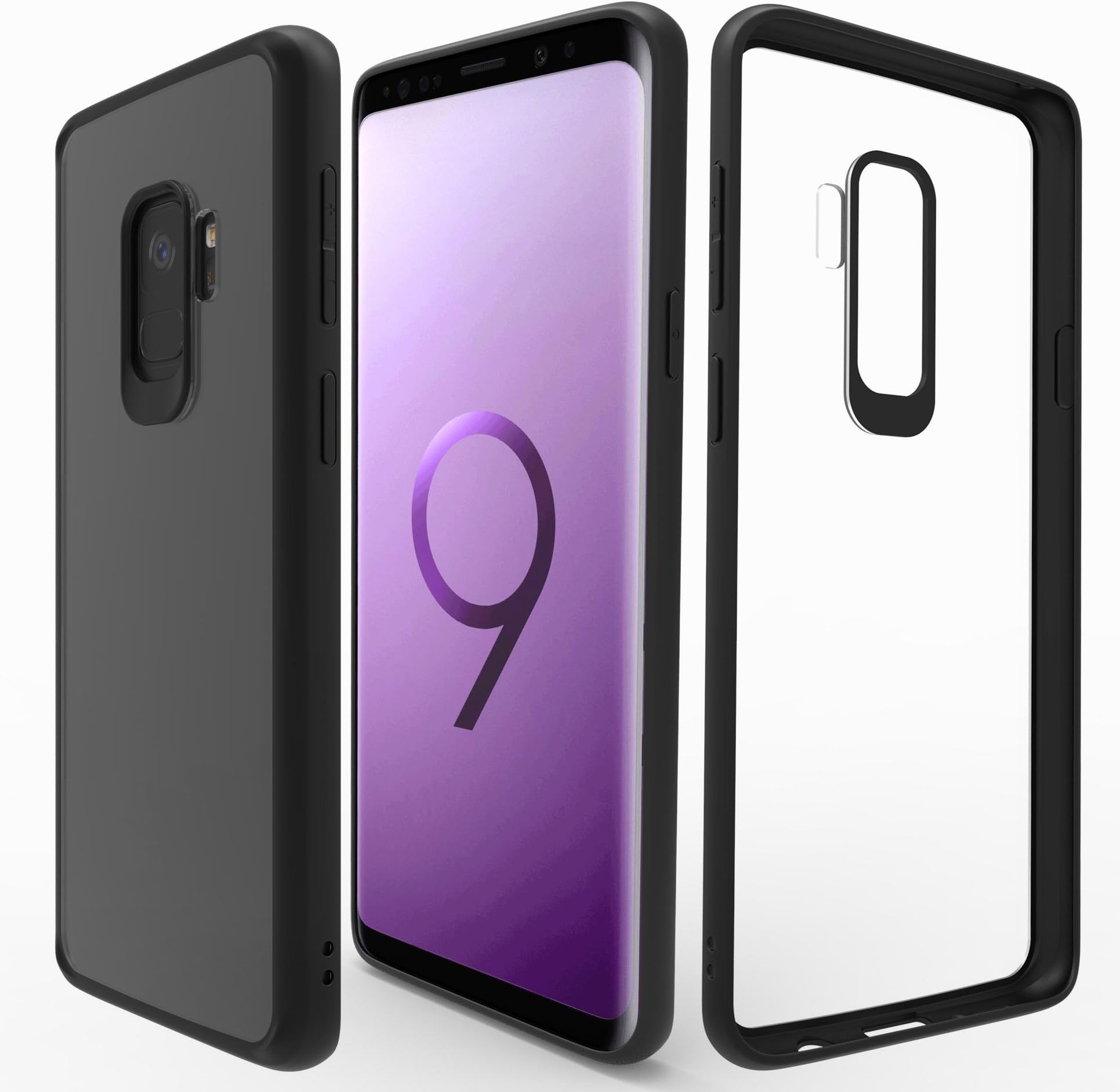 zisure Samsung Galaxy S9 Plus Case, [EX 1] Ultra Thin Slim Clear Cases Transparent Cover for Samsung Galaxy S9 Plus (6.2 inch/Black)