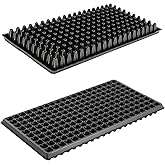RooTrimmer 200 Cell Plug Tray, 10pcs-Pack Thick Durable Seed Starter Flats Vegetable Fruit Seeds Seedling Plastic Plug Farmer Nursery Trays Propagation