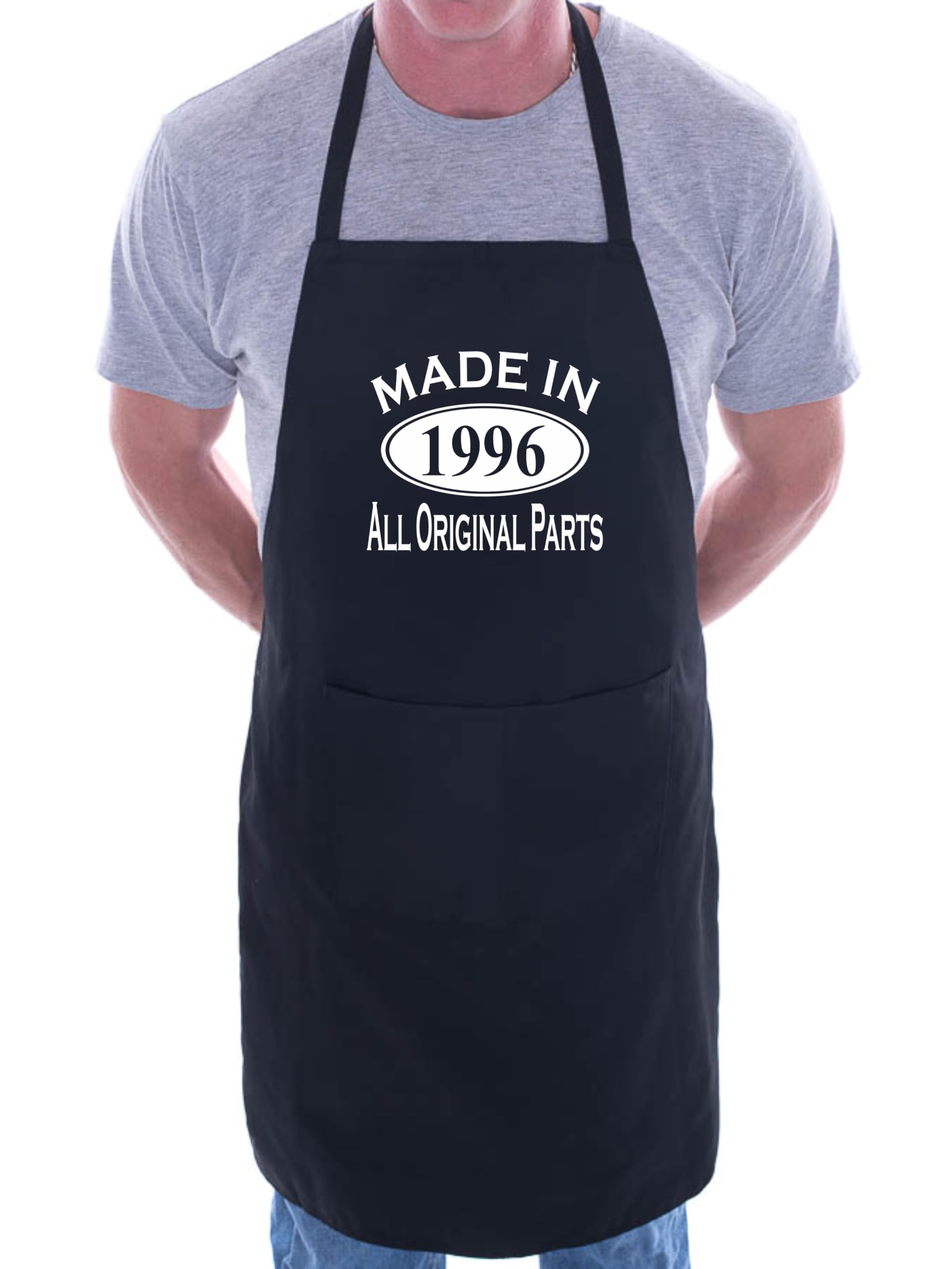 Print4U Made In 1996 30th Birthday BBQ Cooking Funny Novelty Apron Black