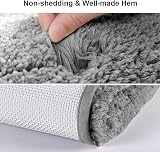 Non Slip Toilet Mat 50x60cm U Shape Dark Gray Thick Microfiber view 5