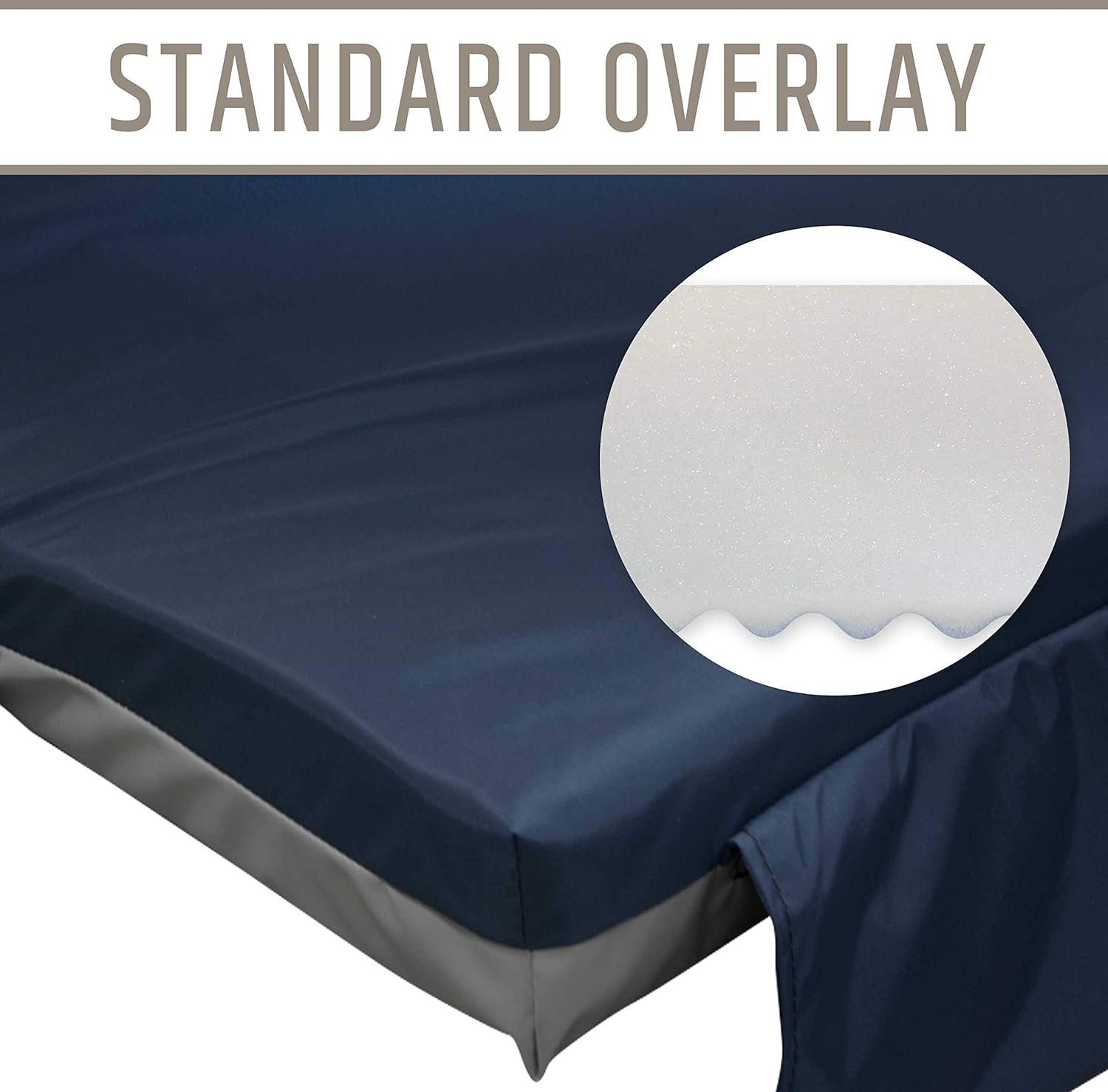Comfort Pad, Egg Crate Foam with Vinyl Cover and Mattress