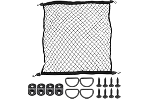 Vkinman ​Universal Fit Elastic Cargo Net, Heavy-Duty Mesh Organizer 32" x 24" Stretch to 63"x43", Keeps Your SUV or Pickup Ca