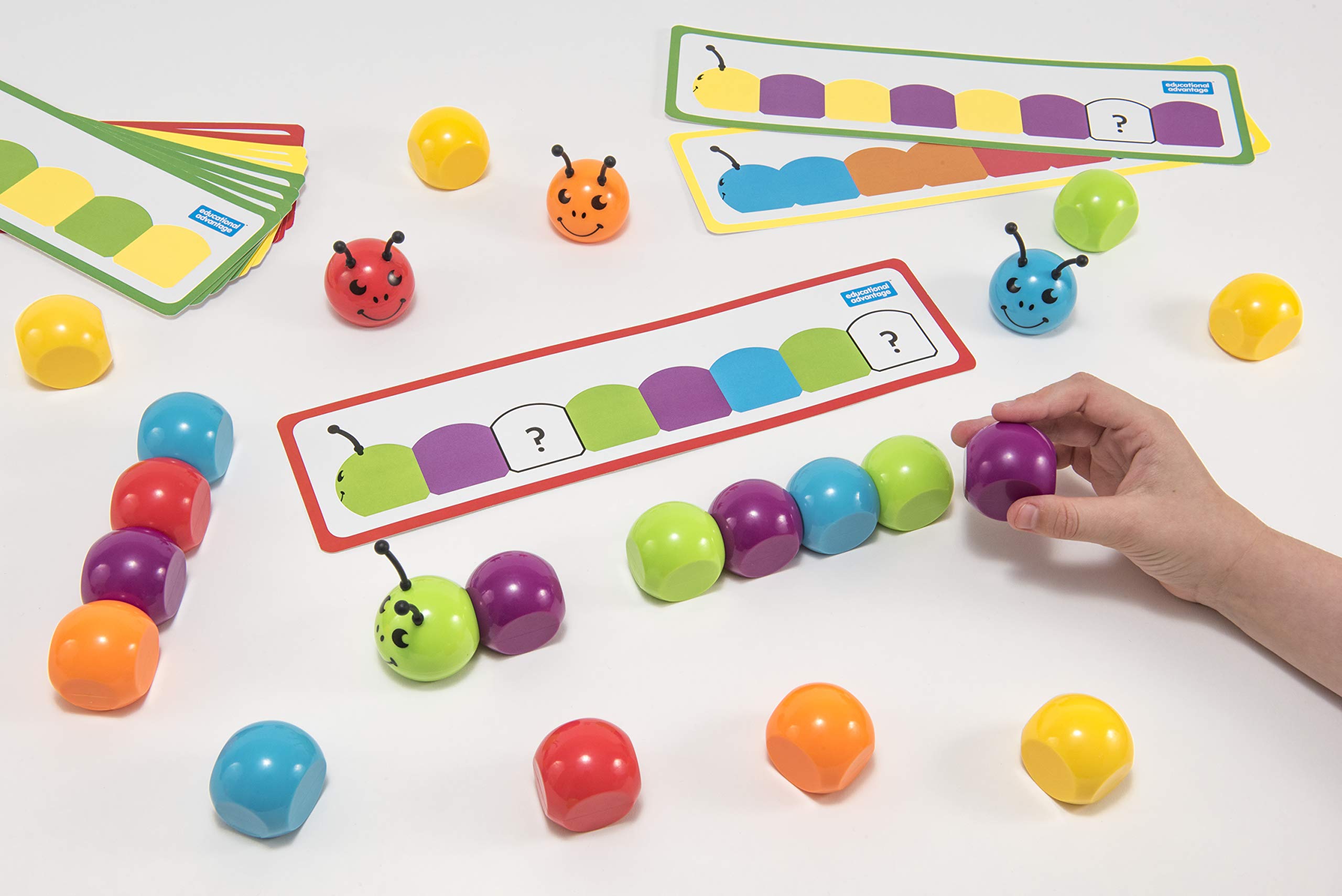 Educational Advantage Magnetic Colour Sequencing Bugs - Early Maths Learning Game - Colour recognition and patterning - Sequencing Toy - Age 3+