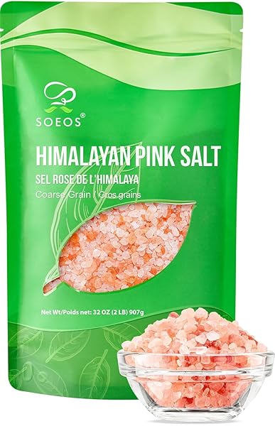 SOEOS HIMALAYAN PINK SALT, COARSE GRAIN, 32 OZ...