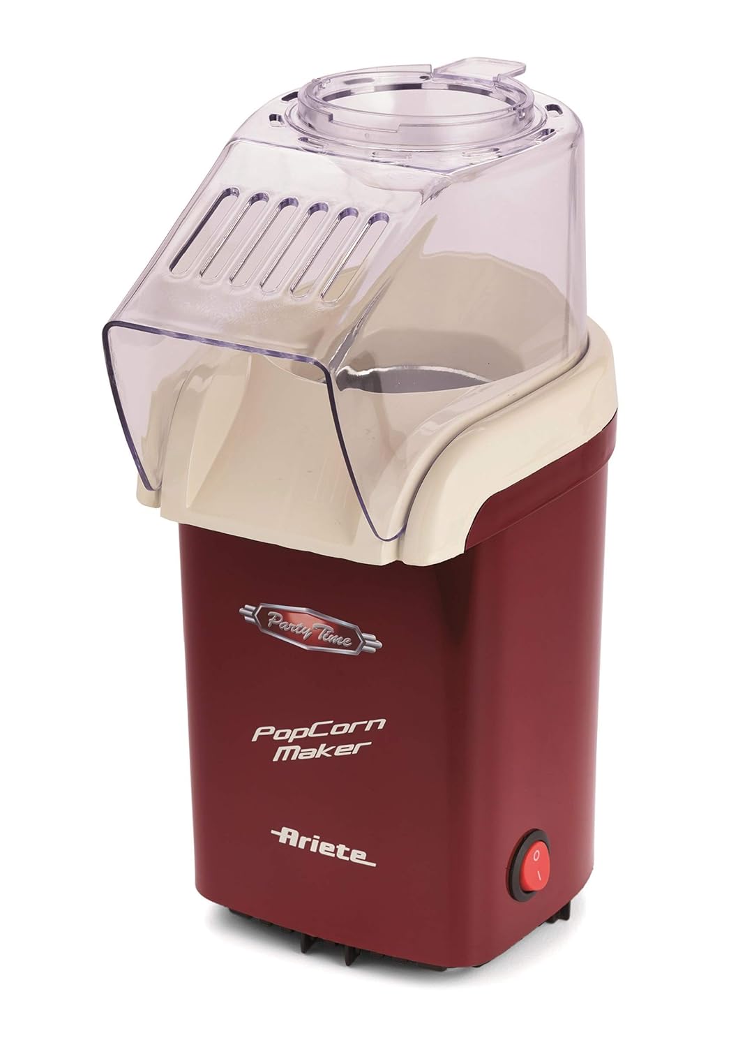 Ariete Party Time Maquina de Palomitas, 1100 W, Color Rojo y Blanco