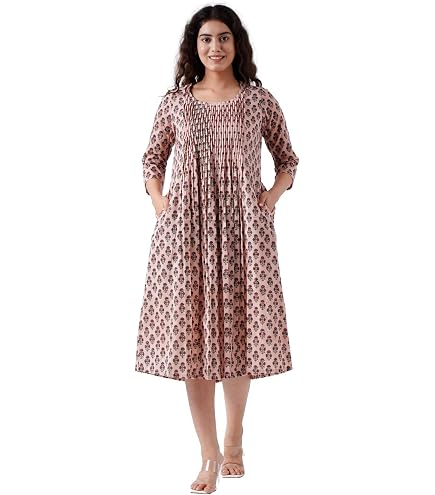 dresses made of thin indian cotton for summer Authentic Hand Block Printed Dress Women Beautiful Dress midi western dress for women; Black Cocktail Dresses,Open Back Mens Shoe Sizes:47