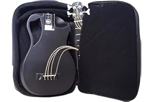 Journey Instruments Carbon Fiber Travel Guitar – OB660M Traveling Acoustic Bass Guitar with Collapsible Patented System – Portable Backpack Case (Matte Black)