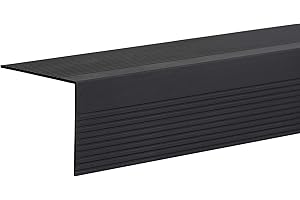 TRADEMARK HARDWARE TMH Stair Nosing, Stair Edge Protector, 48" Long - Dark Bronze Anodized (Black) More Options Available